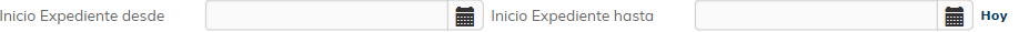 8. Filtro de fecha de inicio de expediente