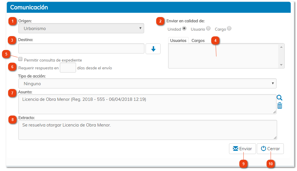 2.3.4. Comunicar a Departamento