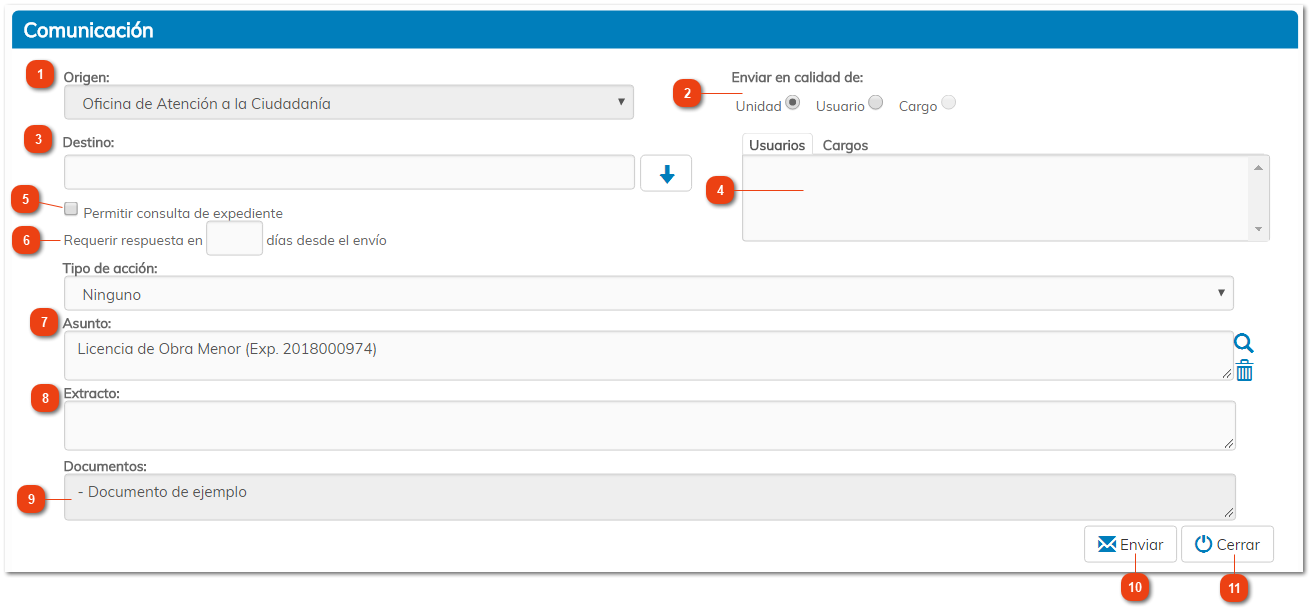 2.3.1.9. Comunicar Documento a Departamento