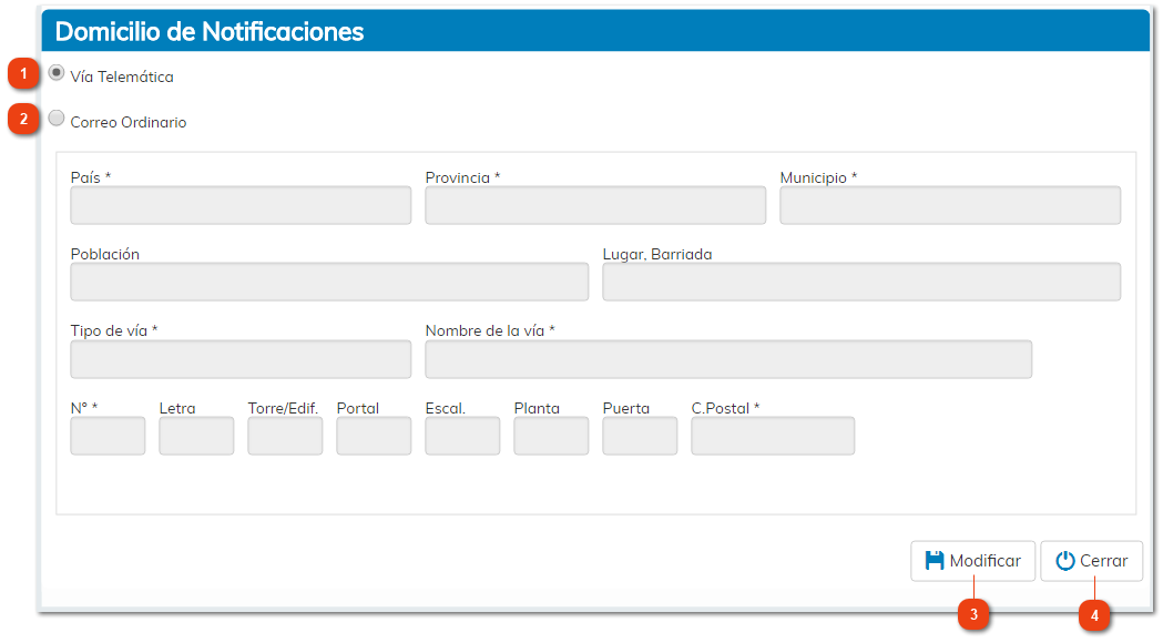 2.2.6.2. Domicilio de Notificaciones