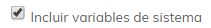 1. Incluir variables de sistema
