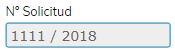 1. Número de Solicitud