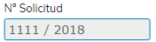 1. Número de Solicitud